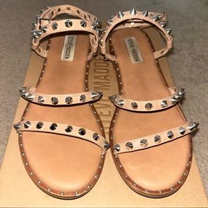 Steve Madden Transport Studded Strappy Sandal (Nordstrom Exclusive) Tan Size 7.5
